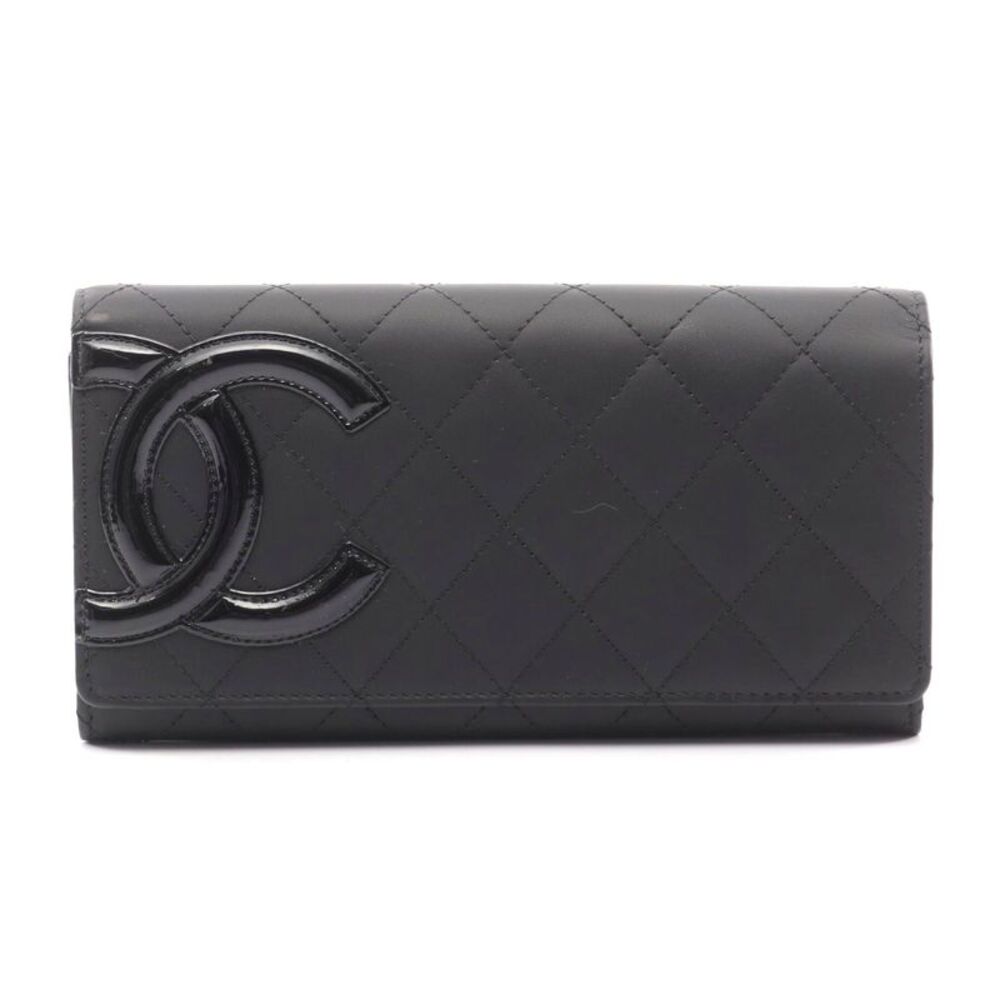 Chanel Cambon Line Leather Long Wallet